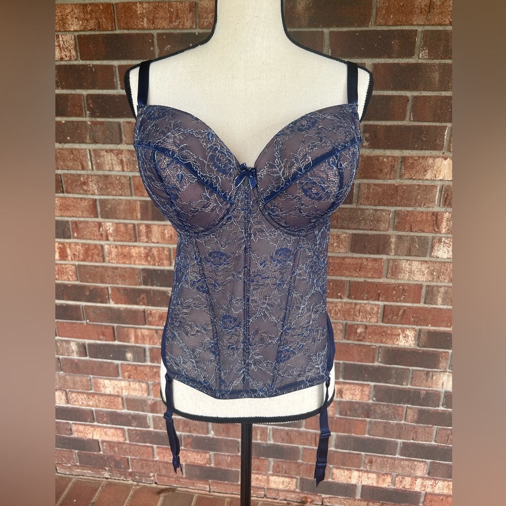 Adore Me Blue Lace Bustier